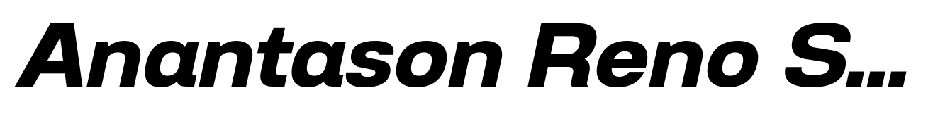 Anantason Reno Semi Expanded Bold Italic